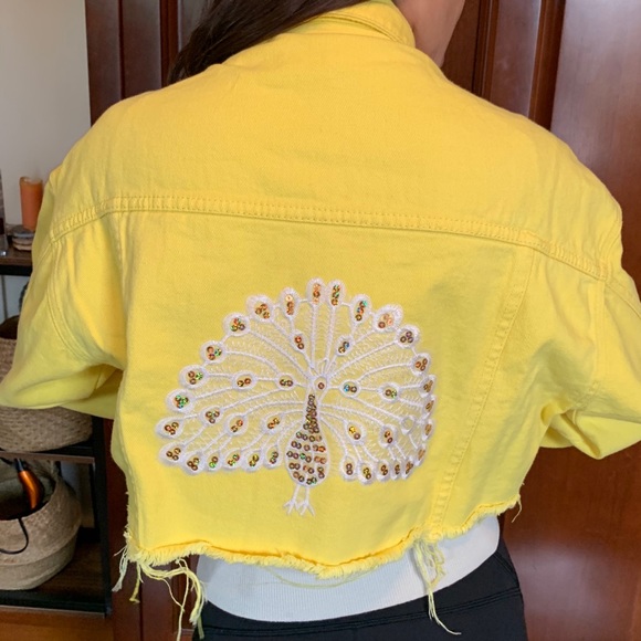 Show Your Feathers - Peacock Denim Jacket - Picture 4 of 7